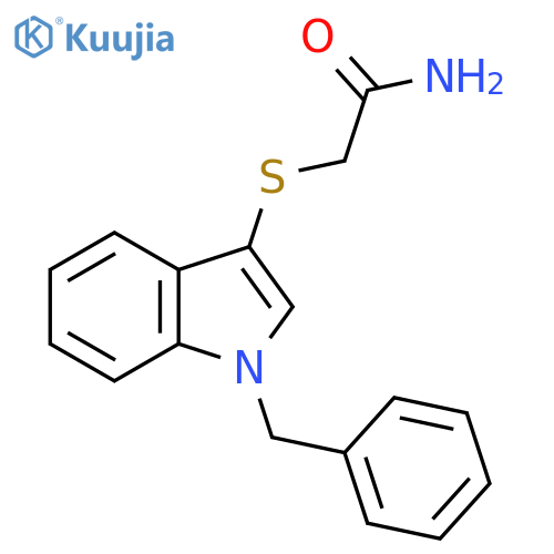 2-(1-benzyl-1H-indol-3-yl)sulfanylacetamide structure