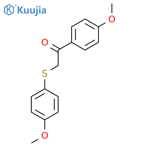 Ethanone, 1-(4-methoxyphenyl)-2-[(4-methoxyphenyl)thio]- structure