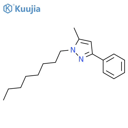 1H-Pyrazole, 5-methyl-1-octyl-3-phenyl- structure