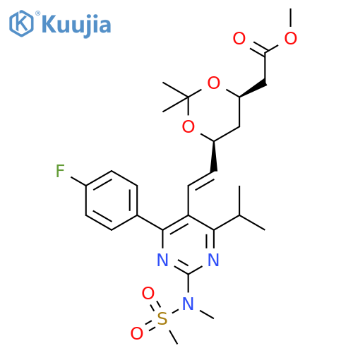 2-((4R,6S)-6-((E)-2-(4-(4-fluorophenyl )-6-isopropyl-2-(N-methylmethylsulfonamido)pyrimidin-5-yl)vinyl)-2,2-dimethyl-1,3-dioxan-4-yl)acetate methyl ester structure