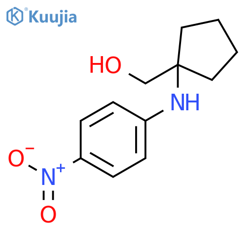 Cyclopentanemethanol, 1-[(4-nitrophenyl)amino]- structure