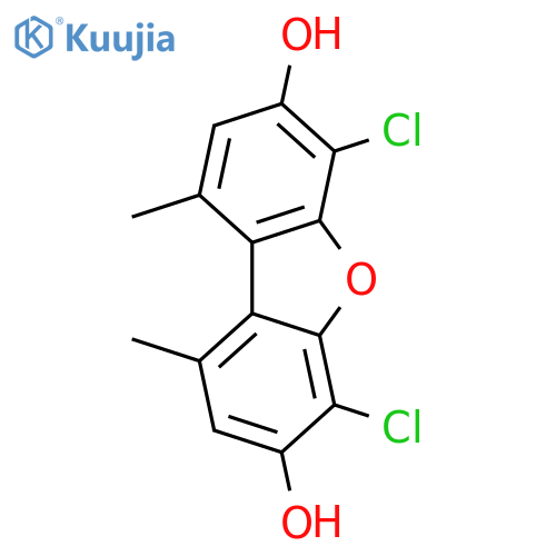 3,7-Dihydroxy-1,9-dimethyldibenzofuran; 4,6-Dichloro structure