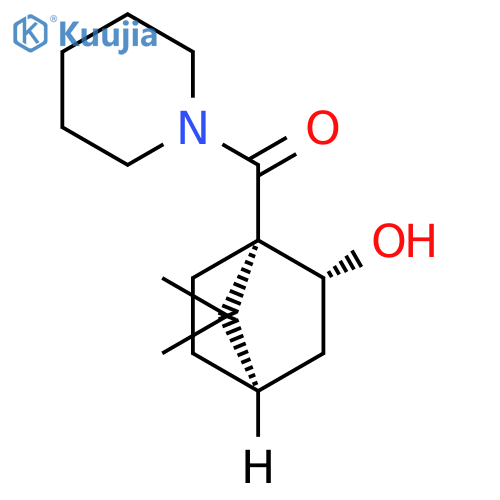 Piperidine,1-[[(1S,2R,4R)-2-hydroxy-7,7-dimethylbicyclo[2.2.1]hept-1-yl]carbonyl]- structure