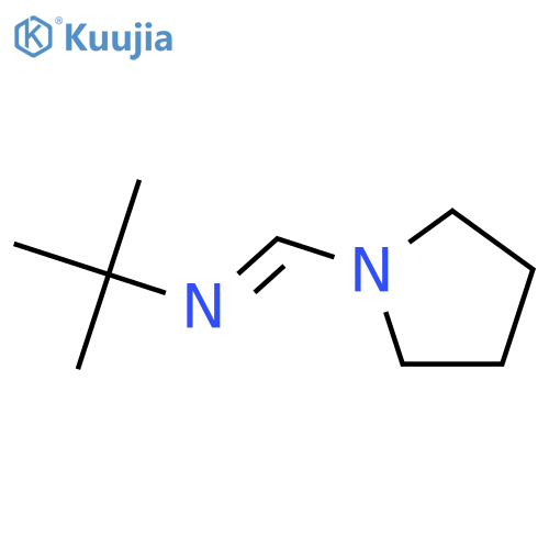 Pyrrolidine, 1-[[(1,1-dimethylethyl)imino]methyl]- structure