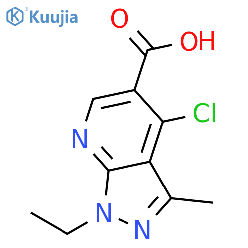 4-Chloro-1-ethyl-3-methyl-1H-pyrazolo[3,4-B]pyridine-5-carboxylic acid structure