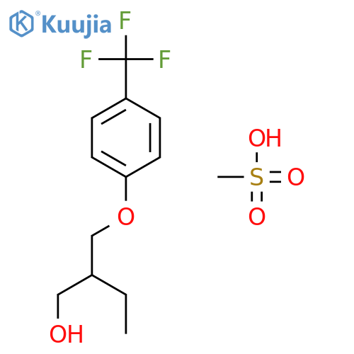 1-BUTANOL, 2-[[4-(TRIFLUOROMETHYL)PHENOXY]METHYL]-, METHANESULFONATE structure