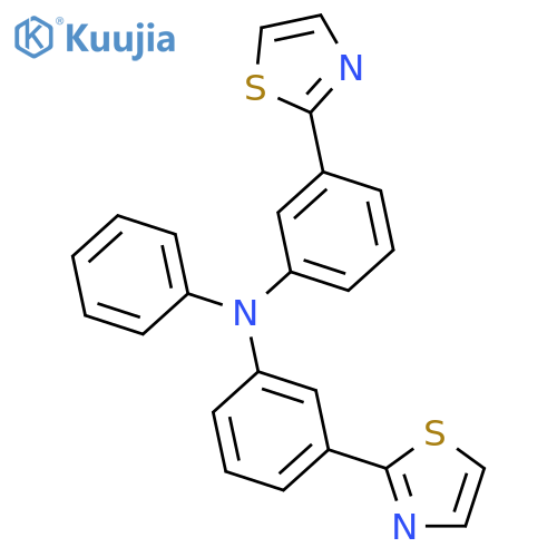 Benzenamine, N-phenyl-3-(2-thiazolyl)-N-[3-(2-thiazolyl)phenyl]- structure
