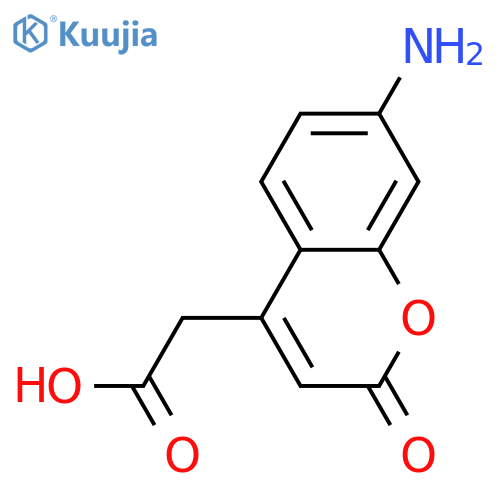 2-(7-Amino-2-oxo-2H-chromen-4-yl)acetic acid structure