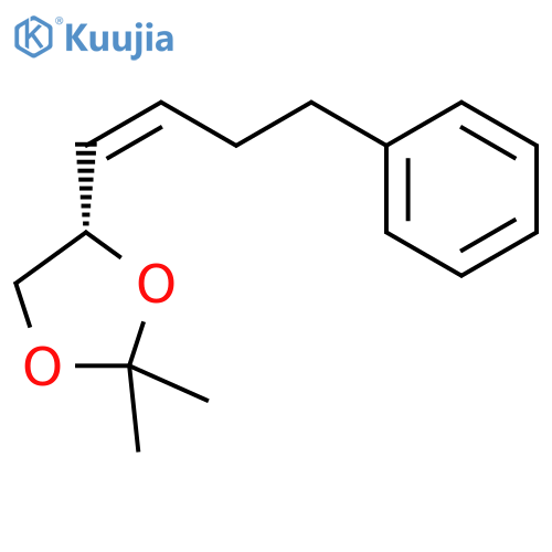 (4R)-2,2-dimethyl-4-[(1Z)-4-phenylbut-1-enyl]-1,3-dioxolane structure