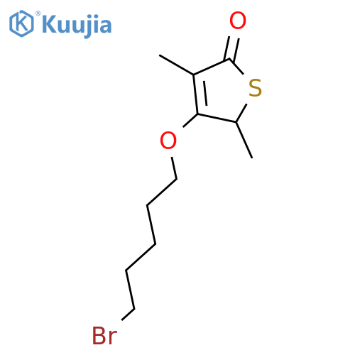2(5H)-Thiophenone, 4-[(5-bromopentyl)oxy]-3,5-dimethyl- structure
