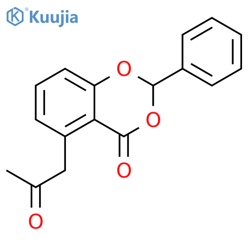 4H-1,3-BENZODIOXIN-4-ONE, 5-(2-OXOPROPYL)-2-PHENYL- structure