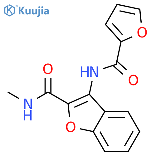 2-BENZOFURANCARBOXAMIDE, 3-[(2-FURANYLCARBONYL)AMINO]-N-METHYL- structure