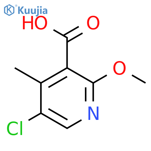 3-Pyridinecarboxylic acid, 5-chloro-2-methoxy-4-methyl- structure