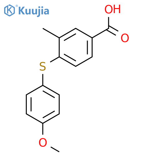 Benzoic acid, 4-[(4-methoxyphenyl)thio]-3-methyl- structure