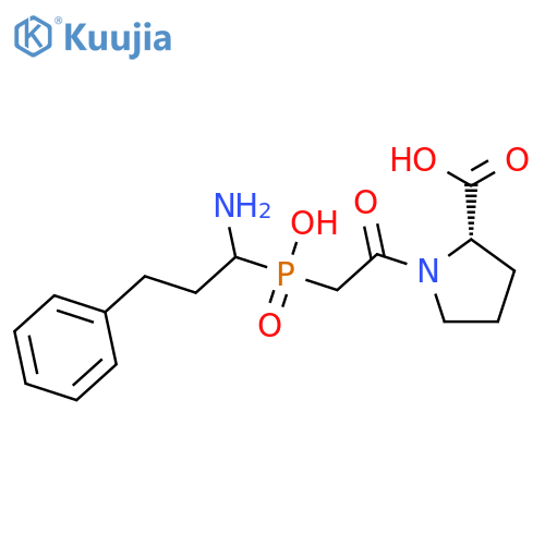 L-Proline, 1-[[(1-amino-3-phenylpropyl)hydroxyphosphinyl]acetyl]- structure
