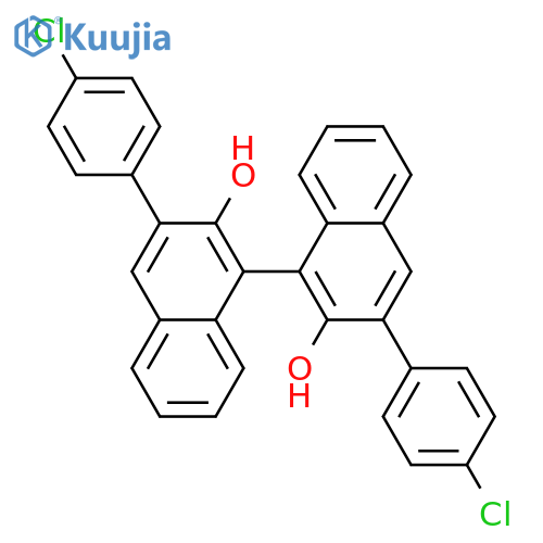[1,1′-Binaphthalene]-2,2′-diol, 3,3′-bis(4-chlorophenyl)-, (1R)- (9CI, ACI) structure