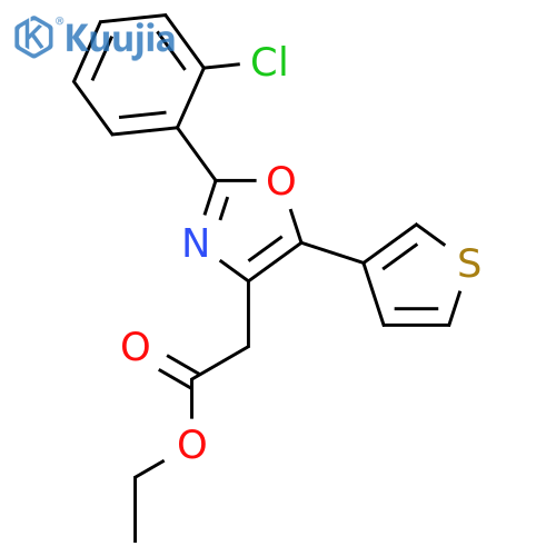 4-OXAZOLEACETIC ACID, 2-(2-CHLOROPHENYL)-5-(3-THIENYL)-, ETHYL ESTER structure
