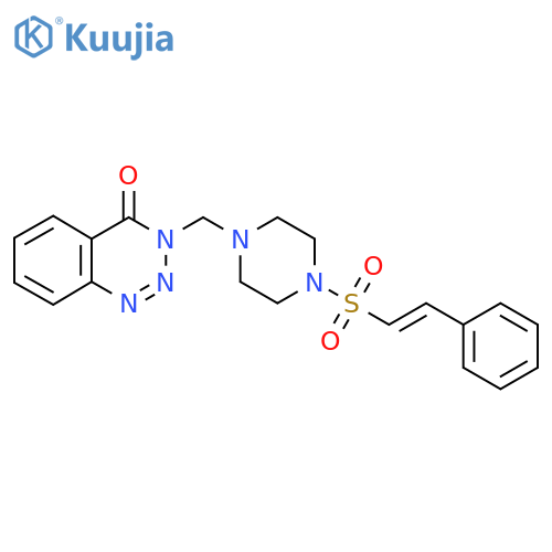 3-{[4-(2-Phenylethenesulfonyl)piperazin-1-yl]methyl}-3,4-dihydro-1,2,3-benzotriazin-4-one structure