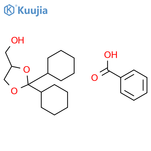 1,3-Dioxolane-4-methanol, 2,2-dicyclohexyl-, benzoate, (4R)- structure