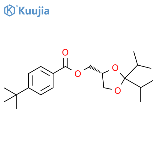 Benzoic acid, 4-(1,1-dimethylethyl)-,[(4R)-2,2-bis(1-methylethyl)-1,3-dioxolan-4-yl]methyl ester structure