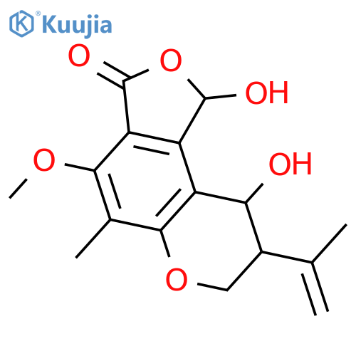 1,7,8,9-Tetrahydro-1,9-dihydroxy-4-methoxy-5-methyl-8-(1-methylethenyl)-3H-furo[3,4-f][1]benzopyran-3-one structure