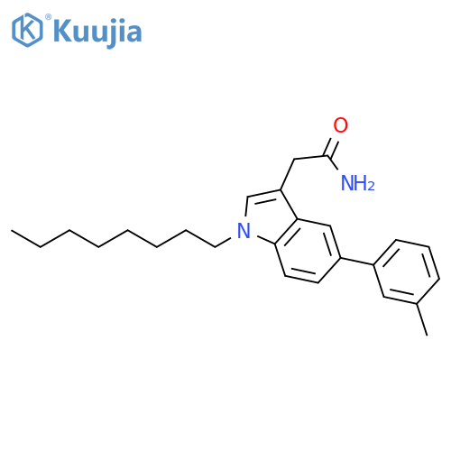 1H-Indole-3-acetamide, 5-(3-methylphenyl)-1-octyl- structure