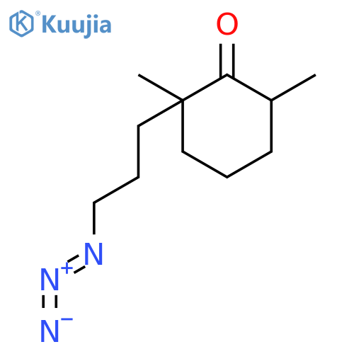 Cyclohexanone, 2-(3-azidopropyl)-2,6-dimethyl- structure