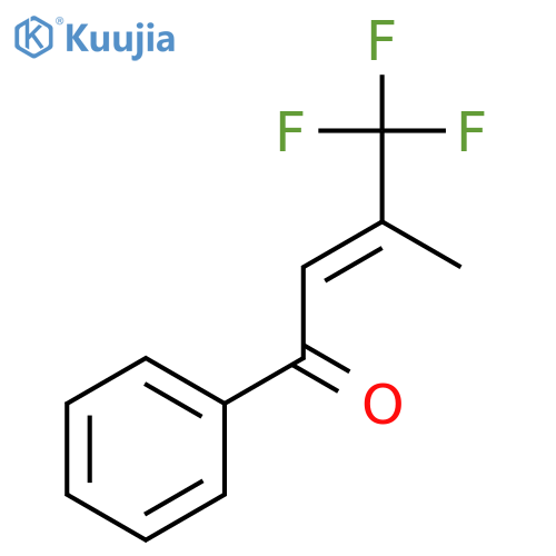 2-Buten-1-one, 4,4,4-trifluoro-3-methyl-1-phenyl-, (2E)- structure