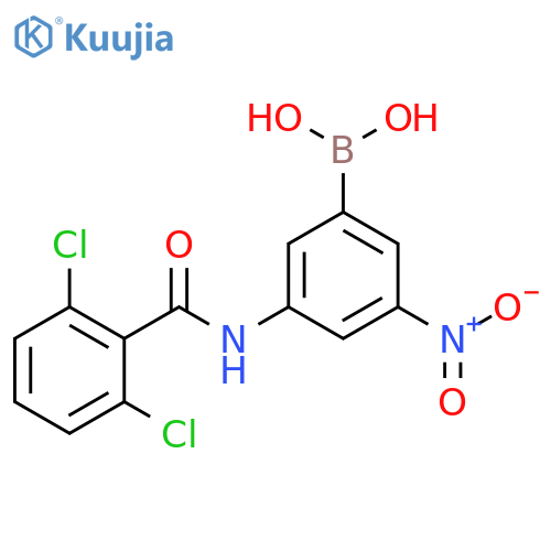 Boronic acid, [3-[(2,6-dichlorobenzoyl)amino]-5-nitrophenyl]- structure