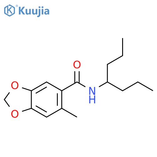 1,3-Benzodioxole-5-carboxamide, 6-methyl-N-(1-propylbutyl)- structure