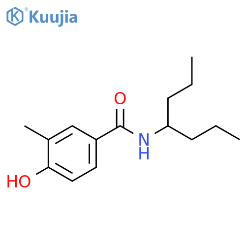 Benzamide, 4-hydroxy-3-methyl-N-(1-propylbutyl)- structure