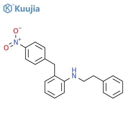 Benzeneethanamine, N-[2-[(4-nitrophenyl)methyl]phenyl]- structure