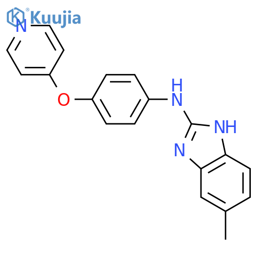 1H-Benzimidazol-2-amine, 5-methyl-N-[4-(4-pyridinyloxy)phenyl]- structure