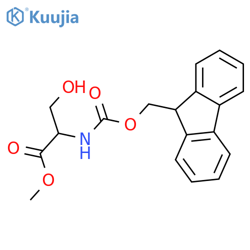 methyl 2-({(9H-fluoren-9-yl)methoxycarbonyl}amino)-3-hydroxypropanoate structure