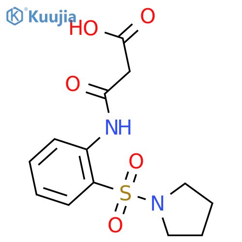 Propanoic acid, 3-oxo-3-[[2-(1-pyrrolidinylsulfonyl)phenyl]amino]- structure