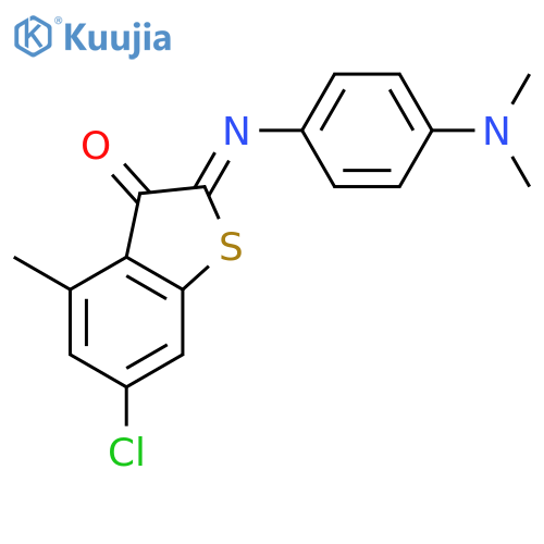 Benzo[b]thiophen-3(2H)-one,6-chloro-2-[[4-(dimethylamino)phenyl]imino]-4-methyl- structure