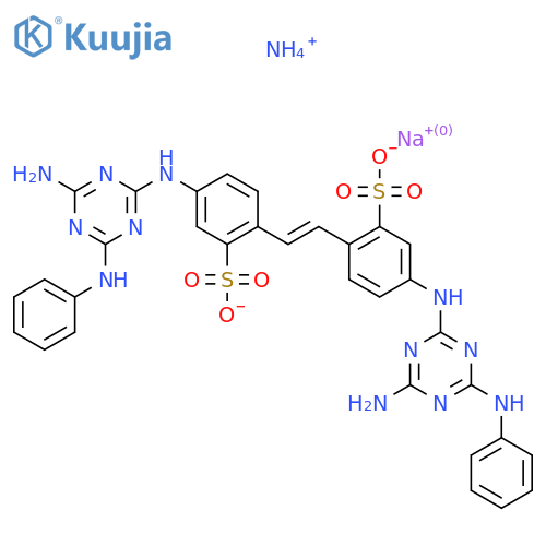 Ammonium sodium 4,4'-bis[[4-amino-6-anilino-1,3,5-triazin-2-YL]amino]stilbene-2,2'-disulphonate structure