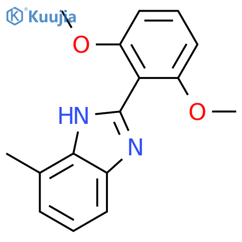 1H-BENZIMIDAZOLE, 2-(2,6-DIMETHOXYPHENYL)-4-METHYL- structure
