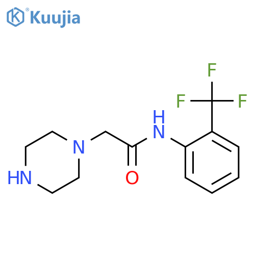2-(piperazin-1-yl)-N-[2-(trifluoromethyl)phenyl]acetamide structure