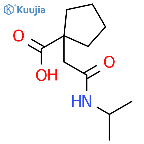 1-{(propan-2-yl)carbamoylmethyl}cyclopentane-1-carboxylic Acid structure