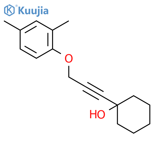 CYCLOHEXANOL, 1-[3-(2,4-DIMETHYLPHENOXY)-1-PROPYNYL]- structure