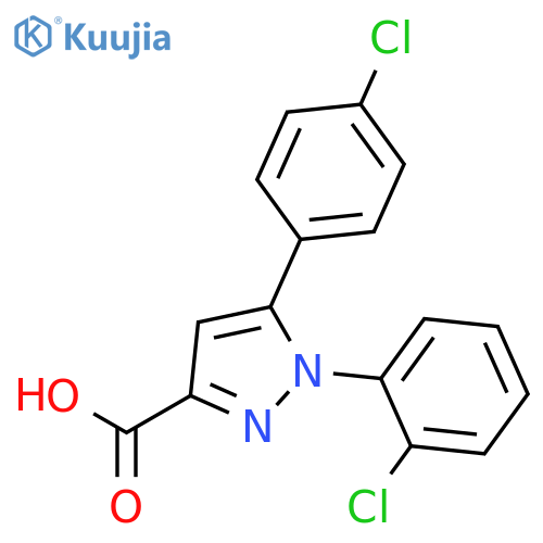 1H-PYRAZOLE-3-CARBOXYLIC ACID, 1-(2-CHLOROPHENYL)-5-(4-CHLOROPHENYL)- structure