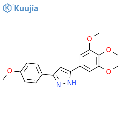 1H-Pyrazole, 3-(4-methoxyphenyl)-5-(3,4,5-trimethoxyphenyl)- structure