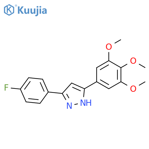 1H-Pyrazole, 3-(4-fluorophenyl)-5-(3,4,5-trimethoxyphenyl)- structure