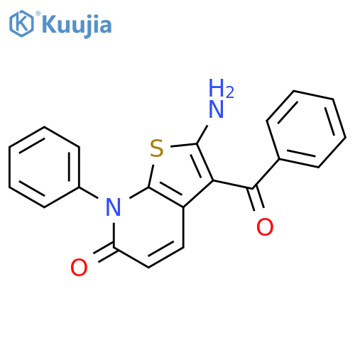 THIENO[2,3-B]PYRIDIN-6(7H)-ONE, 2-AMINO-3-BENZOYL-7-PHENYL- structure