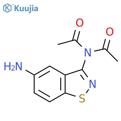 Acetamide, N-acetyl-N-(5-amino-1,2-benzisothiazol-3-yl)- structure