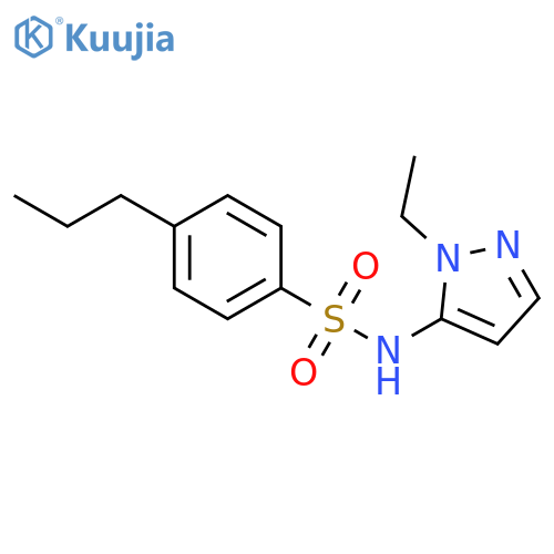 Benzenesulfonamide, N-(1-ethyl-1H-pyrazol-5-yl)-4-propyl- structure
