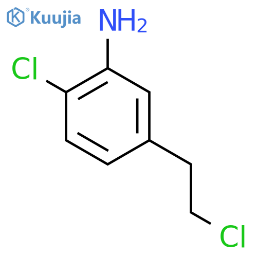 2-chloro-5-(2-chloroethyl)aniline structure