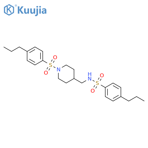 Benzenesulfonamide,4-propyl-N-[[1-[(4-propylphenyl)sulfonyl]-4-piperidinyl]methyl]- structure