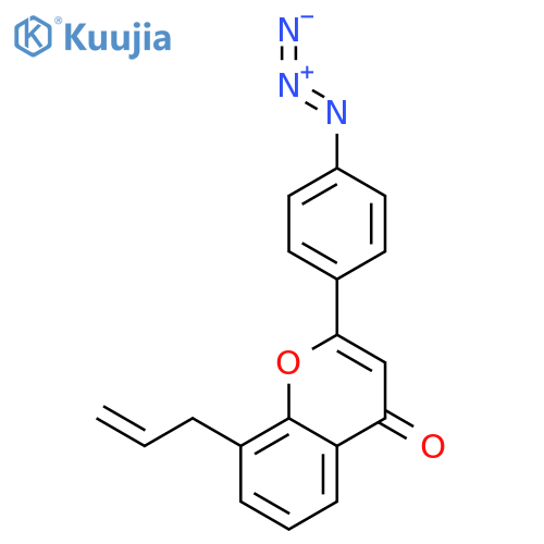 4H-1-BENZOPYRAN-4-ONE, 2-(4-AZIDOPHENYL)-8-(2-PROPENYL)- structure